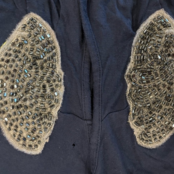 Cynthia Rowley baby blue embellished t-shirt with one flaw - Picture 4 of 4